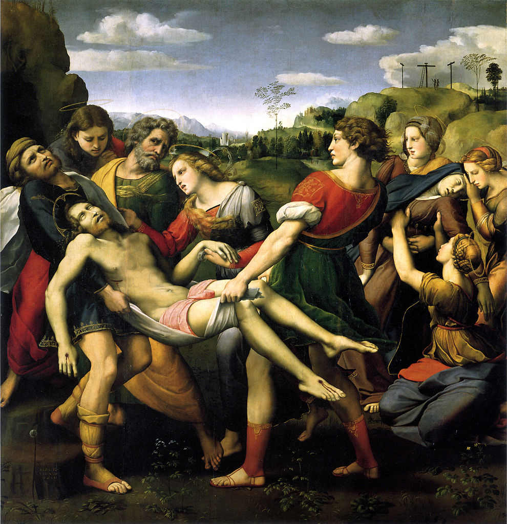 quadro di raffallo sanzio con la deposizione di cristo