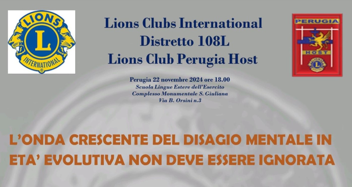 Convegno organizzato dal Lions Club Perugia Host per sensibilizzare il tema del disagio mentale