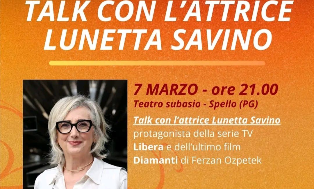 Domani si alza il sipario de “Il Festival del Cinema di Spello” con Lunetta Savino