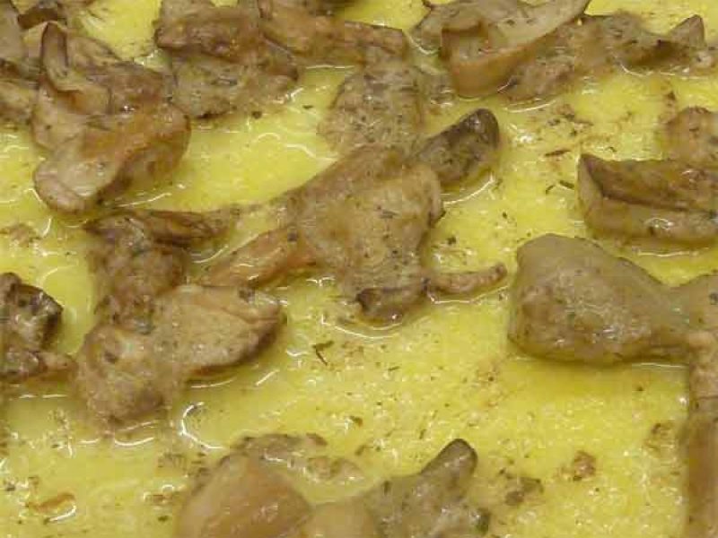 Polenta con le puntarelle