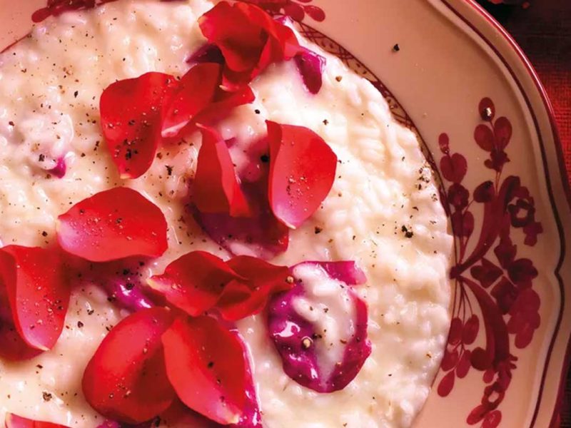 Risotto with roses